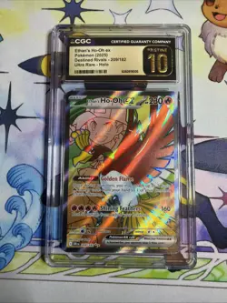 2025 POKEMON DESTINED RIVALS 209/182 #209/182 ETHAN'S HO-OH EX CGC PRISTINE 10 - Image 1