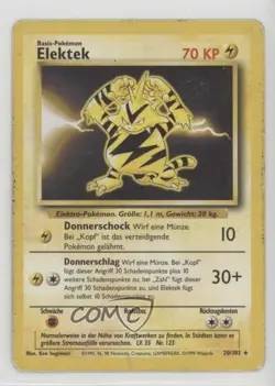 Electabuzz German Pokemon Base Set #20 1999 - Image 1