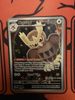 Pokemon TCG Noctowl Pokemon Center Exclusive Stellar Crown Black Star Promo 141 - Image 1