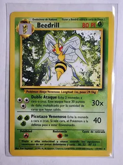 1999 Pokemon Beedrill 017/102 Base Set Rare Regular : Spanish - Image 1