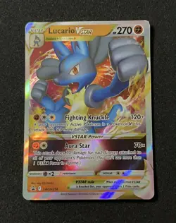 Lucario VSTAR SWSH214 Ultra Rare Black Star Full Art Promo Holo - Pokemon TCG - Image 1