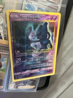 Pokemon Card Large Armored Mewtwo, Shiny Mewtwo, And Mewtwo Gx Lenticular Card - Image 1