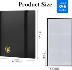 396 Pockets Trading Card Collector Binder 9-Pocket Album for Sports & Game Cards - Image 3