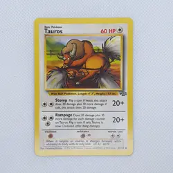 Tauros 47/64 | Base Set Jungle | Non Holo Pokemon Card LP - Image 1