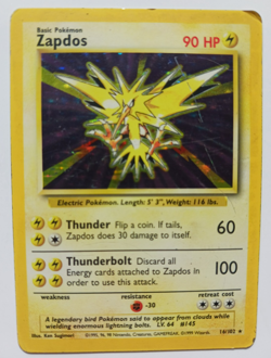 Zapdos Pokemon Card Holo WOTC 16/102 Base Set Rare Vintage 1999 Original MP - Image 1