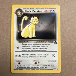 Dark Persian 17 Holo Black Star Promo WOTC Pokemon Card - Image 1