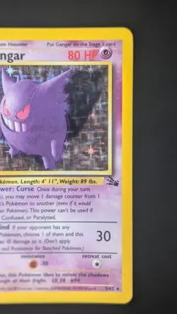 Pokemon TCG Gengar Holo Rare Card 5/62 Fossil UNGRADED LP - Image 3
