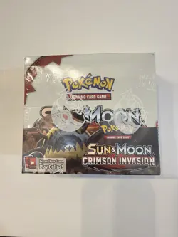 SEALED Pokemon Sun and Moon Crimson Invasion Booster Box Card Game - Image 1