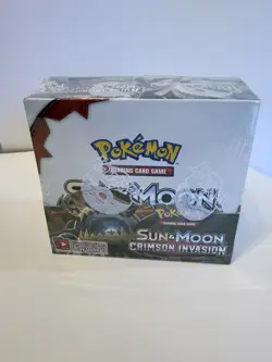 SEALED Pokemon Sun and Moon Crimson Invasion Booster Box Card Game - Image 2