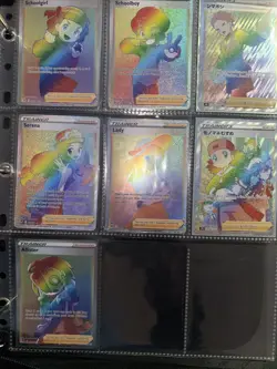 Rainbow Pokemon Card Trainer Lot Of 16 Mixed - Image 1