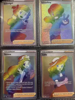 Rainbow Pokemon Card Trainer Lot Of 16 Mixed - Image 2