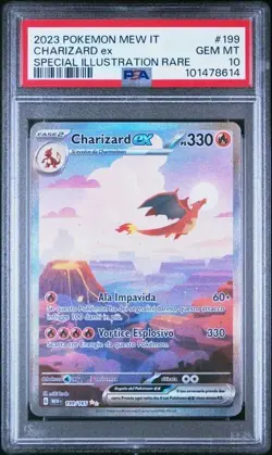 Pokemon-Charizard ex 199/165 special illustration rare - PSA 10 - MEW 151-ITA - Image 1