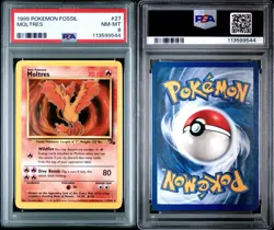 Pokemon 1999 Pokemon Fossil Moltres #027 PSA 8 NM-MT - Image 3