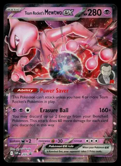 Pokemon SV: Scarlet & Violet Promo Cards 205 Team Rocket's Mewtwo ex - Image 1