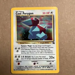Cool Porygon 15/53 Wotc Black Star Promo Holo Pokemon - Image 1