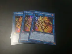 3x Yugioh Playset Laevateinn the Burning Blade DOOD-EN053 Super Rare Near Mint - Image 1
