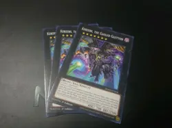 3x Yugioh Playset Kerzebs, the Gaoled Glutton DOOD-EN048 Common 1st Ed Near Mint - Image 1
