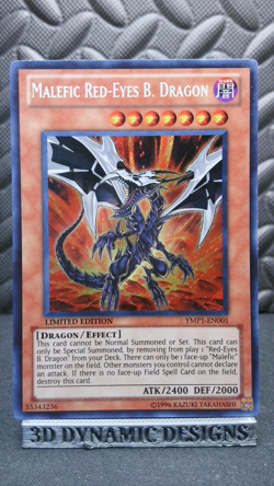 | Yugioh Malefic Red-Eyes B Dragon YMP1-EN001 Secret Bonds Beyond Time NM- 🔥 | - Image 1