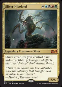 Sliver Hivelord - Medium Play MTG Magic 2015 Core Set - Image 1