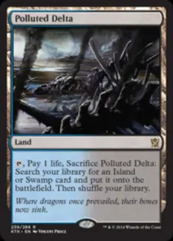 Polluted Delta - Medium Play MTG Khans of Tarkir - Image 1