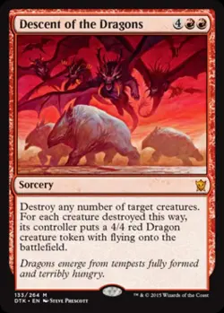 Descent of the Dragons - Medium Play MTG Dragons of Tarkir - Image 1