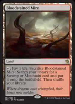 Bloodstained Mire - Medium Play MTG Khans of Tarkir - Image 1