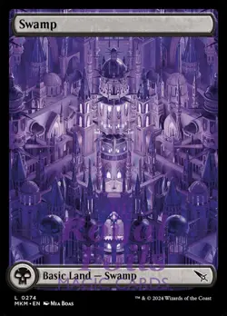 Swamp 274 4x FOIL MTG Murders at Karlov Manor MKM Common MINT black basic land - Image 1