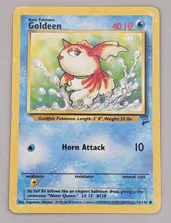 Vintage Carte Pokemon Base Set 2 Goldeen 76/130 - Image 1