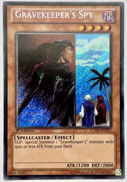 LCJW-EN255 Gravekeeper's Spy - Secret Rare 1st Edition Lightly Played YuGiOh - Image 1