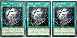 3 x LED4-EN032 Black Garden - Common 1st Edition Near Mint YuGiOh Cards - Image 1
