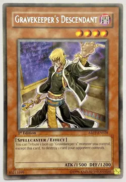ABPF-EN028 Gravekeeper's Descendant - Rare 1st Edition Lightly Played YuGiOh - Image 1