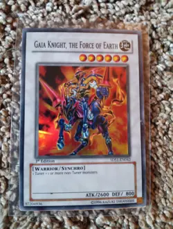 Yugioh Gaia Knight, The Force Of Earth 5DS1-EN042 Super Rare 1st Ed LP - Image 1