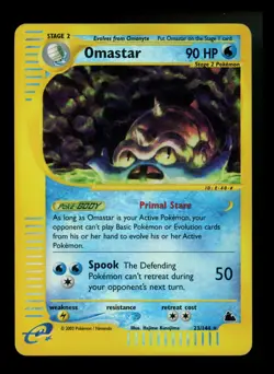 Omastar 23/144 Skyridge 2003 Reverse Holo E-Series Vintage Pokemon Card TCG - Image 1