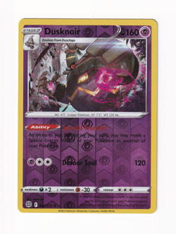 Dusknoir 062/172 Brilliant Stars 2022 Reverse Holo Pokemon Card Near Mint NM - Image 1