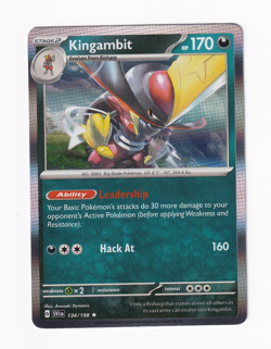 Kingambit 134/198 Scarlet & Violet 2023 Holo Rare Pokemon Card Near Mint NM - Image 1