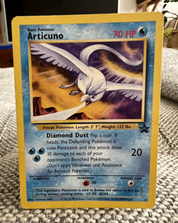 Articuno Black Star Promo 22 Rare Non Holo Pokemon Card Very Good - Image 1