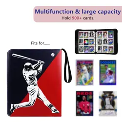 Baseball Card Binder, 2025 Sports Trading Card with Sleeves Holder Album, 900... - Image 2