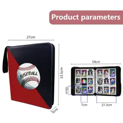 Baseball Card Binder, 2025 Sports Trading Card with Sleeves Holder Album, 900... - Image 4