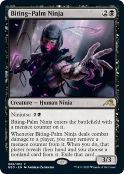 Biting-Palm Ninja - Near Mint MTG Kamigawa: Neon Dynasty - Image 1