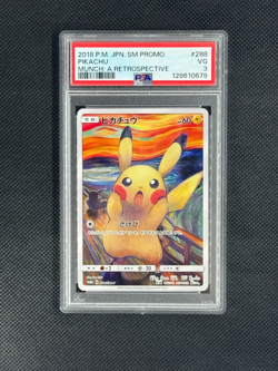 Pokemon - Pikachu 288 SM-P 2018 Japanese Munch Retrospective PSA 3 SCREAM - Image 1