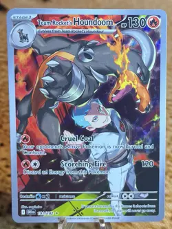 Pokemon Team Rocket's HOUNDOOM Illustration Rare IR Destined Rivals 191/182 - Image 1