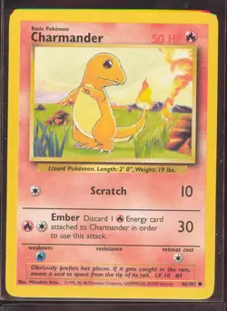 Pokemon CHARMANDER 46/102 - Base Set - - MINT - Image 1