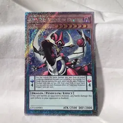 Yugioh Odd-Eyes Pendulum Dragon CT12-EN001 Platinum Secret Rare Limited Edition - Image 1