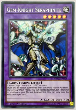 SHVA-EN048 Gem Knight Seraphinite - Secret Rare 1st Edition Near Mint YuGiOh - Image 1