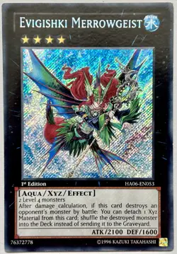 LDS2-EN124 Evigiski Merrowgeist - Secret 1st Edition Lightly Played YuGiOh Card - Image 1