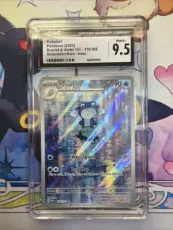 Pokemon Poliwhirl 176/165 2023 S&V 151 Illustration Rare Card - CGC 9.5 Mint + - Image 1