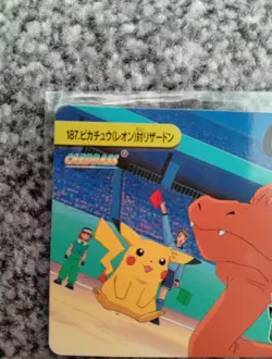 Carddass 187 Pikachu Vs Charizard Pokemon Japanese Vending Card 1999 Anime - Image 2