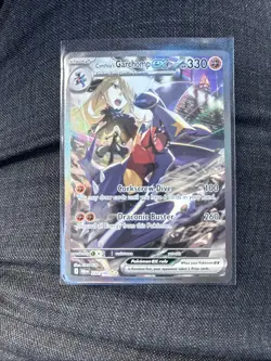Pokemon TCG Cynthia's Garchomp EX Holo Card 232/182 Sv10: Destined Rivals - Image 1