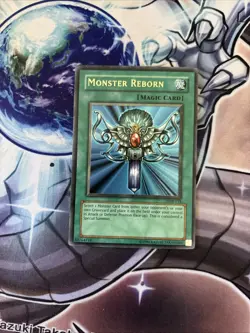 (58) Monster Reborn (Magic) LOB-118 Unlimited Ultra Rare Yu-Gi-Oh Card LP - Image 1