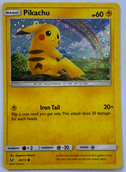 Pikachu 28/73 Shining Legends Sequin Holo General Mills Promo Pokemon Card - Image 1